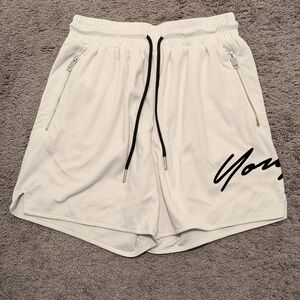 YoungLA 115 Signature Shorts (Off-White)